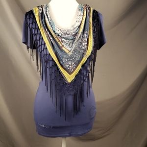 Desigual fringe shirt